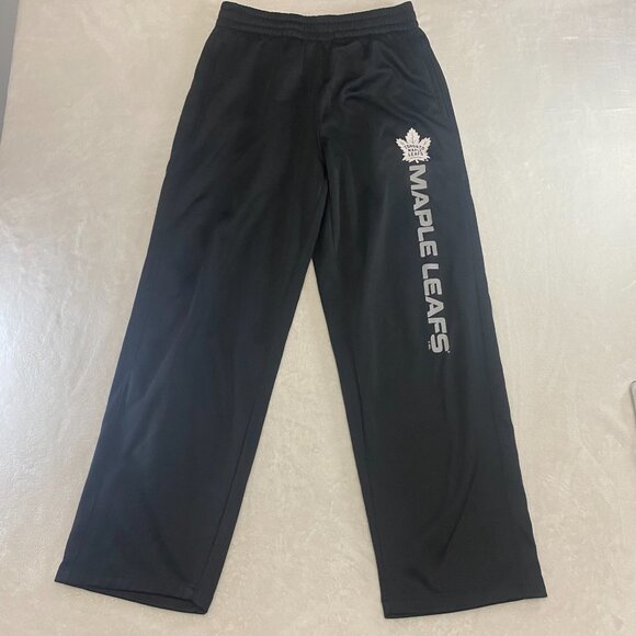 NHL Toronto Maple Leafs Athletic Mens Exercise Sport Black Sweat Pants Large - Picture 2 of 10